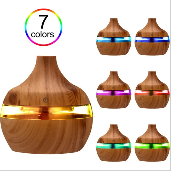 Wood Grain Ultrasonic Cool Mist Diffuser